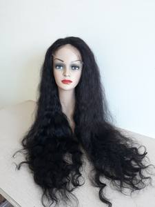 Professionnels vendant cambodgiens alignés vierge naturelle ondulée HD dentelle frontale perruques 13x4 cuticule disponible droite crépus Curl - Product Image 5