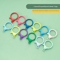 DIY Minimalistische Ronde Kleurrijke Geschilderde Kreeftgespsluiting Legering Haak Sieraden Connector Hardware Hangende Sleutelhanger Accessoires Groothandel