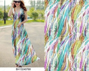 100% Rayon Custom Digital Print <b>Viscose</b> <b>Fabric</b> Plain Style Poplin for Lady Dress for Africa Market - Product Image 2