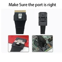 Câble de carte réseau serveur Slim SAS SFF-8654 8i 74 broches Host vers 2 double Mini SFF-8643 4i HD36 broches Target 12 Gbit/s Convertisseur de câblage routeur