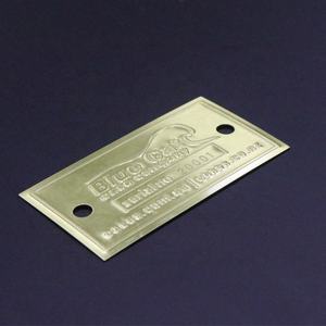 مخصص معدن الذهب لوحة اسم صانع ختمها محفورة لوحة نحاسية معدنية عتيقة تسجيل لباب الاستخدام - Product Image 4