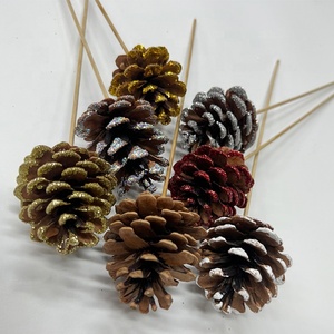 Nâu <span class=keywords><strong>Pinecone</strong></span> với một Rod-Hoa khô thực vật trái cây-giáng sinh tự nhiên thông nón đồ trang trí cho trang trí nội thất mùa thu - Product Image 4
