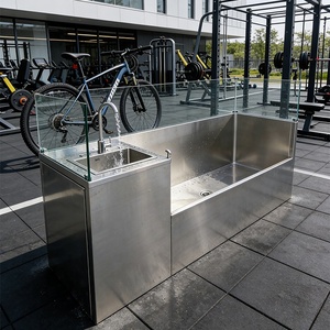 Estación de Lavado de Bicicletas, Fregadero Exterior de Acero Inoxidable - Product Image 4