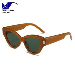 Lunettes <span class=keywords><strong>de</strong></span> soleil pour femmes, modèle 67600, tendance <span class=keywords><strong>2022</strong></span>, style œil <span class=keywords><strong>de</strong></span> chat, petites lunettes <span class=keywords><strong>de</strong></span> soleil, UV400, monture en PC, verres en acrylique - Product Image 1