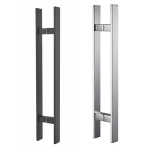 Glass Door Handles Pull Double Side Handle Set Stainless Steel Moving Doors Hardware Large Size Handle for Home Fittings