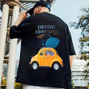 <span class=keywords><strong>เสื้อ</strong></span>ยืดแขนสั้นลายสตรีทแบบยุโรปและสหรัฐอเมริกาเสื้อยืดทรงหลวมสำหรับผู้ชายเทรนด์ขนาดใหญ่ใส่สบาย - Product Image 6