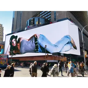 Panel de pantalla de vídeo 3D personalizado para publicidad, tablero publicitario para exteriores, P10 P, 10 Led
