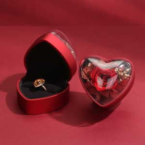 Caja para Anillo <span class=keywords><strong>de</strong></span> Compromiso 2026 para Propuesta <span class=keywords><strong>de</strong></span> Matrimonio, Regalos <span class=keywords><strong>de</strong></span> Rosas Eternas para el Día <span class=keywords><strong>de</strong></span> San Valentín, Caja Roja en Forma <span class=keywords><strong>de</strong></span> Corazón para Anillo - Product Image 4
