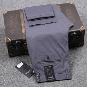 Pantaloni da Uomo in Cotone di Alta Qualità, Morbidi <span class=keywords><strong>e</strong></span> Traspiranti, Comodi ed Elastici per l'Estate, Tinta Unita, Gamba Dritta, Stile Casual - Product Image 4