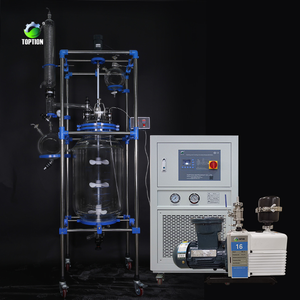 50L 100L 200L Lab <b>Pilot</b> Batch Vessel Agitator Tank Double Layer <b>Jacketed</b> Glass Reactor, <b>Jacketed</b> Glass Reactor for Chemical Use - Product Image 2
