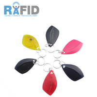 Porte-clés RFID étanche en ABS 13,56 MHz UID réinscriptible, couleur changeante, contrôle d'accès par proximité, étiquette NFC personnalisée