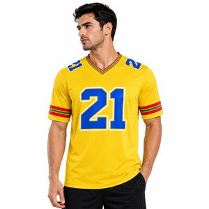 เสื้อฟุตบอลอเมริกันพรีเมียม ชุดทีมสั่งทำพิเศษ ระบายอากาศได้ดี แห้งเร็ว ชุดกีฬา พิมพ์ลายแบบรีดร้อน กางเกงขาสั้น - Product Image 5