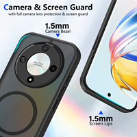 Coque de téléphone magnétique pour Honor X9d X9c X8c X8d X7c X7d, protection anti-chute de qualité militaire, translucide mate, antichoc, anti-traces de doigts