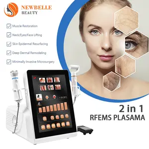 home use 2 in 1 plasma pen rf beauty instrument ems face led facial device rfems plasma lifting sculpting 4 handle machine