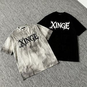 T-shirt Homme Oversize Vintage en Coton Lourd 100% Personnalisé avec Logo, Motif Graphique, Effet Délavé Acide et Patchwork Coupe Boxy - Product Image 3