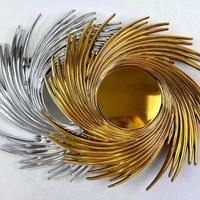 Assiette de Présentation Luxe Européenne Effet Tournoyant Or et Argent Électroplaqué en Plastique – Plateau Décoratif pour Fêtes