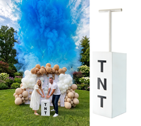 Machine à confettis TNT pour révélation du sexe du bébé, boîte de commande à poussoir pour fête prénatale fille ou garçon, décoration de fête