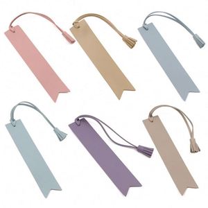 Colorful PU <b>Bookmarks</b> Tassel Pendant Read the Written Labels Office Gifts Enterprise Customized LOGO Wholesale - Product Image 1