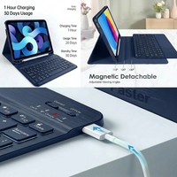 Clavier sans fil personnalisable avec rétroéclairage couleur et fixation magnétique pour Samsung Tab S10+ / S9+ FE / S8+ / S7+ / S9 FE+ Plus 12,4 pouces
