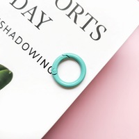 Anneaux à ressort en métal colorés de 24 mm, fermoirs ronds en alliage de zinc, mousquetons pour porte-clés, crochets de bonne qualité