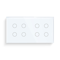 Tawoia 8 Gang WIFI Smart Wall Touch Switch APP Télécommande EU Standard Deux ans de garantie CE CB ROHS EAC