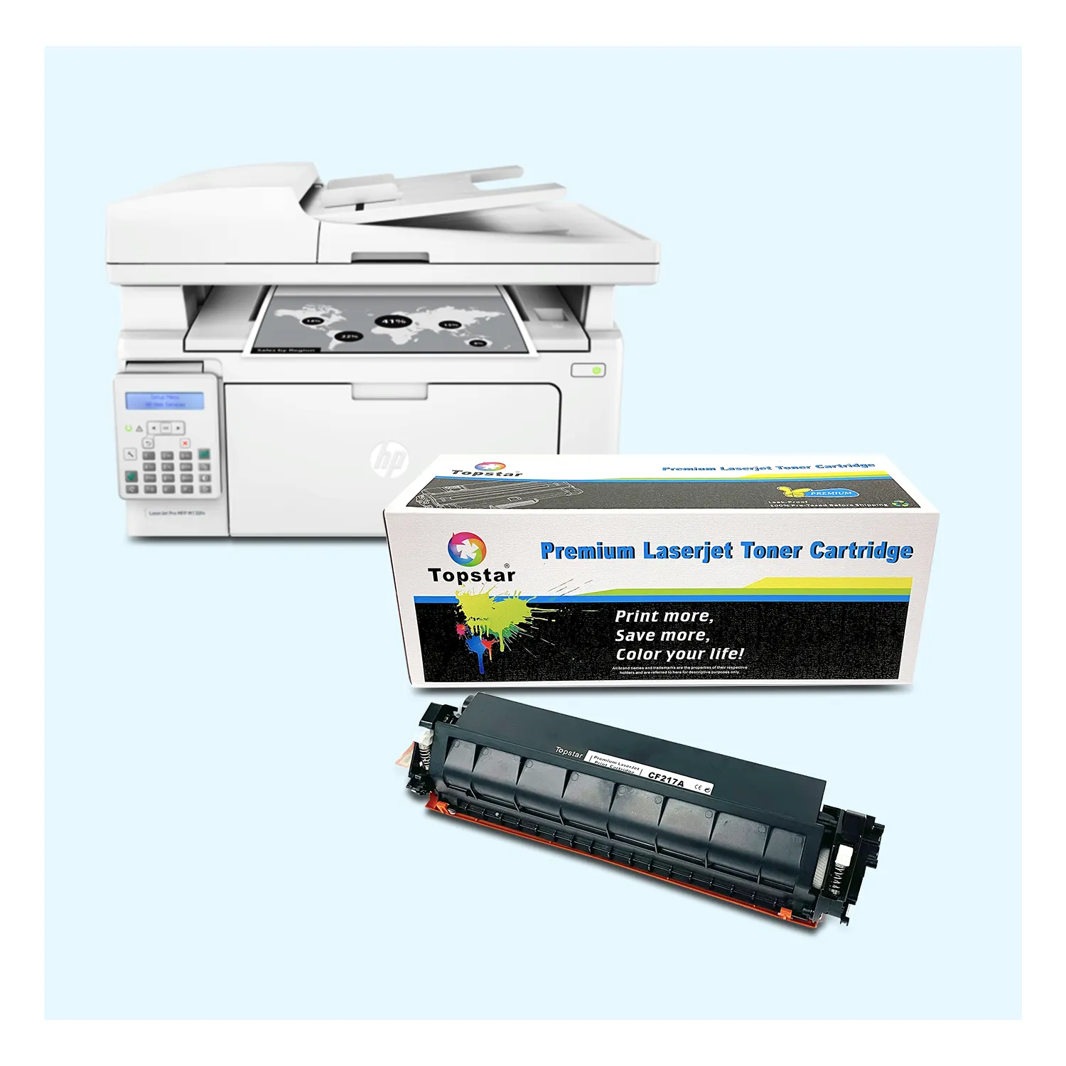Topstar – cartouche de Toner premium CF217A 17A Compatible pour imprimante HP LaserJet Pro MFPM130fn M102w, machine CF217A