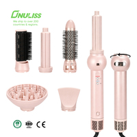 Sèche-cheveux professionnel haute vitesse 110000 tr/min, multi-styler 6 en 1, ensemble de brosses à air chaud ioniques professionnelles, fer à boucler pour femmes