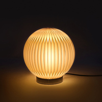 Lampe de table Spazepaper, petite lampe de table en papier LED avec alimentation directe, lampe de bureau pour chambre à coucher