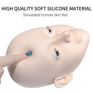 MCY Tête <span class=keywords><strong>de</strong></span> mannequin d'entraînement aux cils en PVC souple à 3 couches Mannequin en silicone pour <span class=keywords><strong>les</strong></span> <span class=keywords><strong>yeux</strong></span> et le visage pour <span class=keywords><strong>la</strong></span> pratique <span class=keywords><strong>de</strong></span> l'extension des cils pour <span class=keywords><strong>les</strong></span> salons - Product Image 5