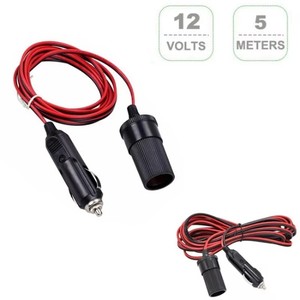 2M/5M Car Cigar <strong>Lighter</strong> Plug 12V <strong>Extension</strong> Cable Adapter Socket Charger <strong>Lead</strong> With Indicator Light - Product Image 2