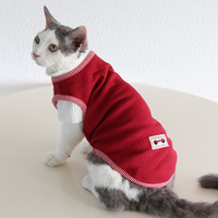 T-shirt rétro color block rouge pour chien Teckel, en coton respirant, idéal pour l'été, pour petits chiens, tenue décontractée quotidienne, hauts mignons pour animaux de compagnie