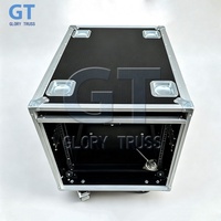 Système de rack antichoc ATA personnalisé 8U 10U 12RU 14RU pour amplificateur, avec couvercle coulissant et porte coulissante, pour transport routier