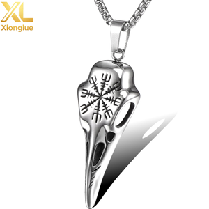 Collier Pendentif Oiseau Géométrique Animalier Viking Plaqué Or 18K Or 10K Style Hiphop - Product Image 2