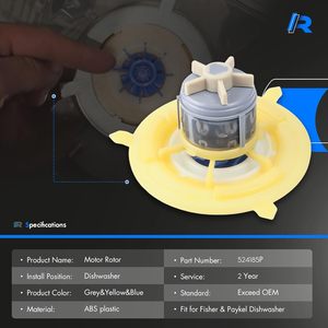 524185P động cơ rotor lắp ráp phù hợp với máy rửa chén động cơ bơm, phù hợp với bắt đầu dd601 <span class=keywords><strong>ds601</strong></span> mô hình - Product Image 4