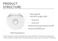 Appareil de Soin Visage Électrique Vibrant Chaud/Froid Anti-Rides, Lifting, Gua Sha, Microcourant, Raffermissant et Tonifiant la Peau EU/UK