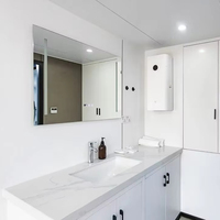 40 pies a prueba de agua marco de acero casa móvil portátil pequeño edificio de oficinas contenedor SPC suelo PU aislante rápido Villa apartamento