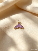 Pendentif en émail marin en forme de poisson et de coquillage, en acier inoxydable plaqué or 18 carats, pour la création de bijoux DIY