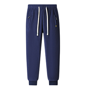 Pantalon de survêtement décontracté pour homme avec logo personnalisé, grande taille, coupe ample, jambe droite, confortable et tendance, motif toile tendance - Product Image 3