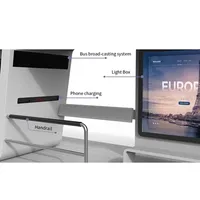 Abri de bus intelligent au design épuré en aluminium et acier inoxydable avec affichage de l'heure, contrôle Wi-Fi, énergie solaire et économie d'énergie AC pour les zones urbaines