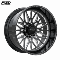 22" 24" 26" 28" Multi-PCD H-Style Roda Tempa Kekuatan Tinggi 8x165.1 8x170 8x180 untuk Truk Tugas Berat Silverado HD
