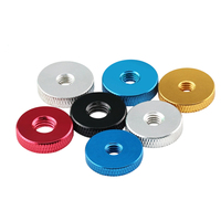 Écrou moleté plat en alliage d'aluminium GB807 M3-M16, anodisé, coloré, pour outils de micro-réglage
