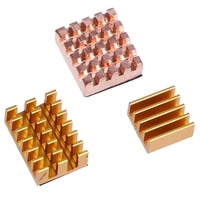 Petit refroidisseur carré en aluminium combiné 15X10X6mm personnalisé Raspberry Pi 4 dissipateur thermique en cuivre pur CPU 3090