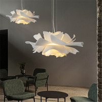 JYLIGHTING Lustre de style nordique Fleur Pétale Lampe Design simple Salle de mariage moderne Suspension