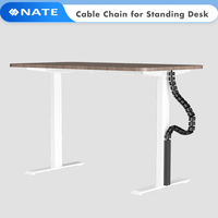Chaîne de câbles magnétique pour bureau debout électrique réglable en hauteur avec gestion des câbles