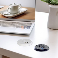 Enchufe de Mesa Integrado en Sofá, IP44, 1 Tomacorriente Estándar Estadounidense Tipo A+C, Enchufe de Carga USB, Cable de Alimentación de 150 cm