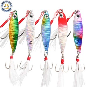 Leurre de jigging en plaque de fer à double hameçons pour la pêche au bar en eau douce et en mer, appât artificiel pour la pêche en bord de mer - Product Image 3