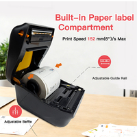 Imprimante d'étiquettes thermiques Edoo 80 mm, imprimante portable sans fil mini sans encre pour étiquettes d'expédition, logistique, inventaire