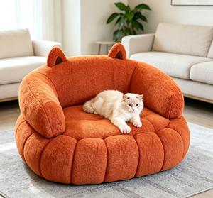 Luxury Fluffy Human Size <b>Dog</b> <b>Bed</b> Indestructible Pet Cat <b>Sofa</b> <b>Bed</b> for Indoor Use - Product Image 1