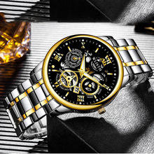 Montre mécanique entièrement automatique, étanche, lumineuse, calendrier, montre tendance pour hommes, montre creuse à quartz d'affaires - Product Image 3