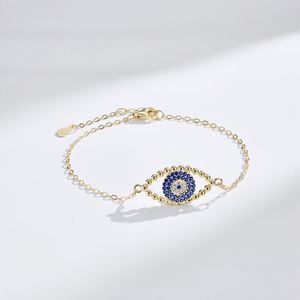 Dylam Personalized S925 Silver 18K Gold Plated Faith Sapphire Spiritual Turkish Protection Evil Pendant Eyes <b>Bangles</b> <b>Bracelets</b> - Product Image 5